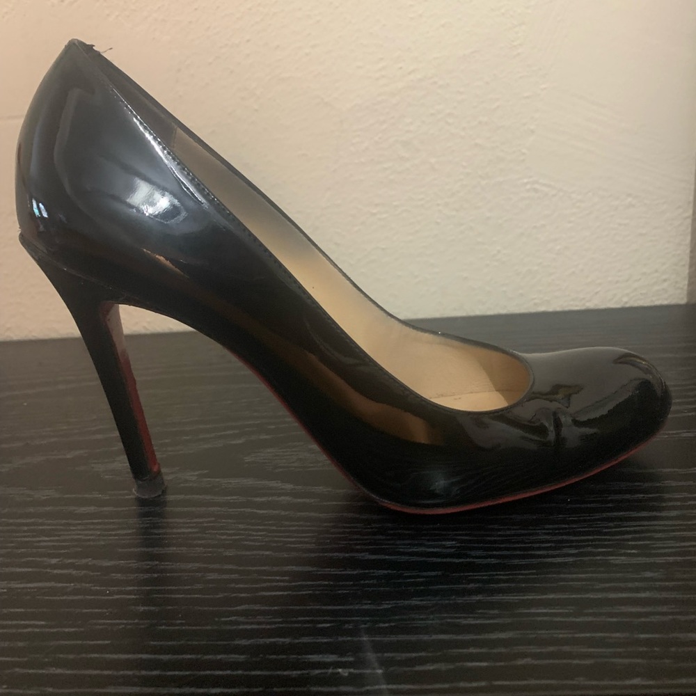 Black patent leather Christian Louboutin shoes
